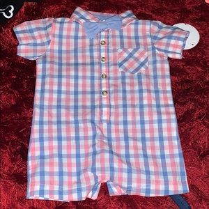 Baby Blue / Pink One Piece